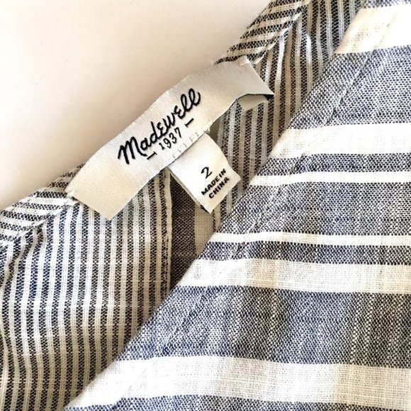 Madewell - Striped Cotton Trapeze Tank - Size 2 - Picture 5 of 8